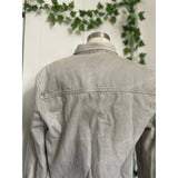Mens Zara Denim Gray Button Up Shirt Jacket Size M