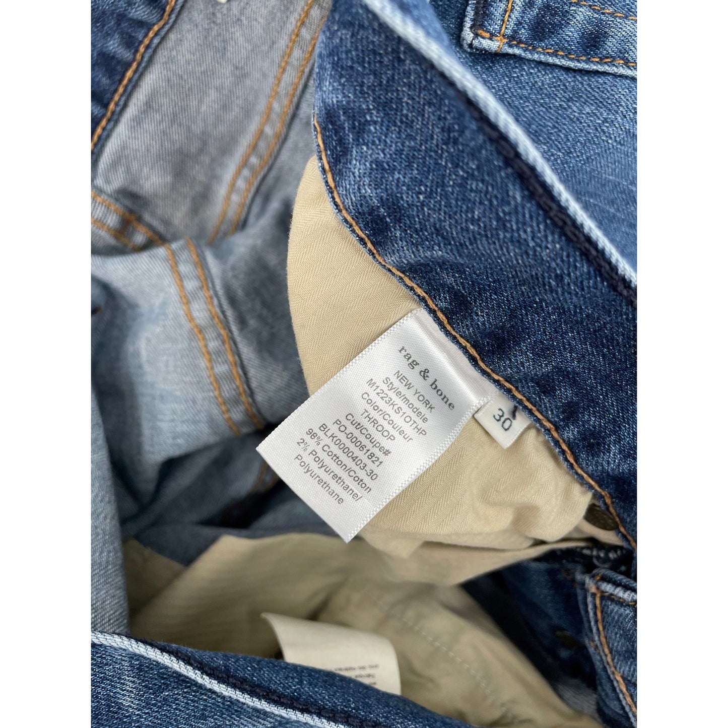 Rag & Bone Dark Medium Wash Womans Fit Slim Denim Jeans Size 30x30