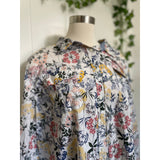 St Johns Bay Womans Long Sleeve Floral Button Up Size 3XL