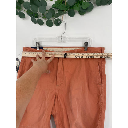 NWT Polo Ralph Lauren Burnt Orange Mens Bermuda Chino Flag Cotton Shorts 38