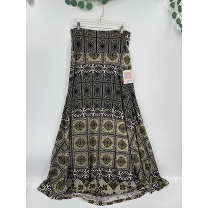 LuLa Roe Lola Black Olive Maxi Skirt Womans Size L