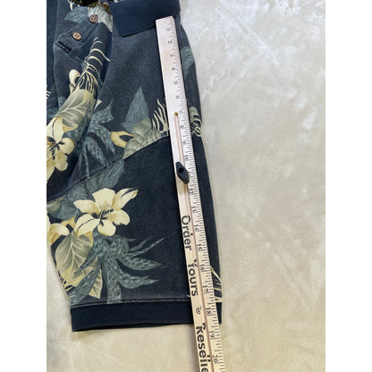 Vintage Men’s Tommy Bahama 100% Cotton Men’s Floral Polo Large