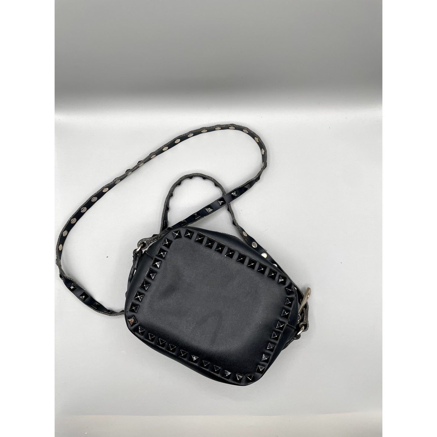Inzi Black Cross Body Embellished Studs Womans Purse
