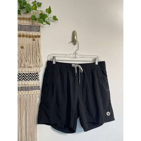 Vuori Black Men’s Athletic Shorts with Drawstring Waist large