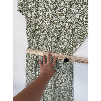 Boden Green Floral Paisley Jersey Dress Womans US 10R