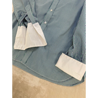 Vintage Turnbull & Asser Men’s Blue Striped %100 Cotton Dress Neiman Marcus Shirt 15.5/39