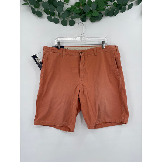 NWT Polo Ralph Lauren Burnt Orange Mens Bermuda Chino Flag Cotton Shorts 38
