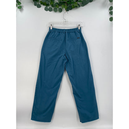 Volcom Womans This That Them Skate Cotton Chino Teal Pants Size 24 XS