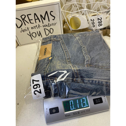 RSG Mid Short Blue Denim Jean Shorts Size 25