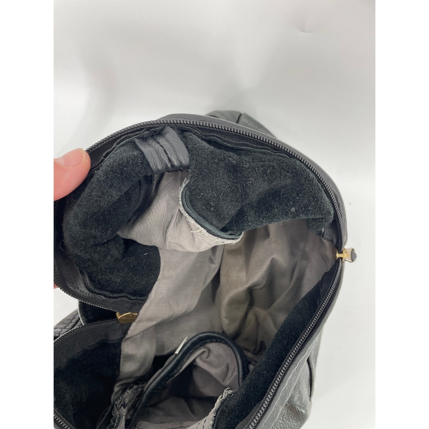 Victoria Leather Co "The Original" Made in the USA Black Genuine Leather Bucket Bag Purse