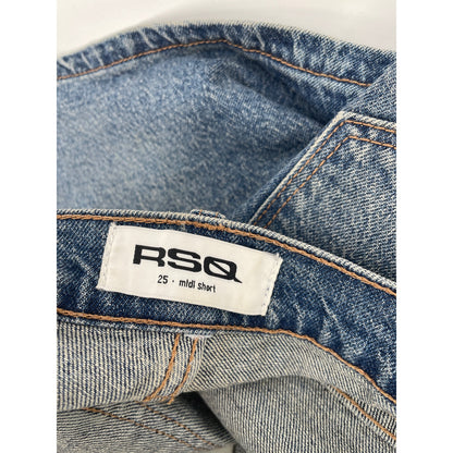 RSG Mid Short Blue Denim Jean Shorts Size 25