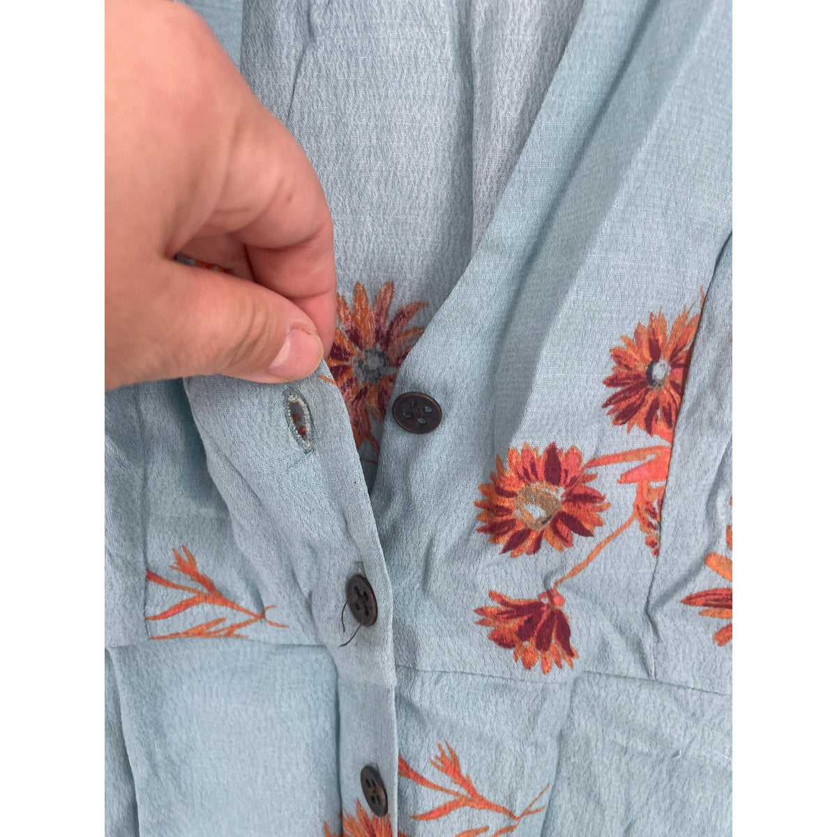 Urban Outfitters Mallory Floral Button-Through Mini Dress  XS-TP
