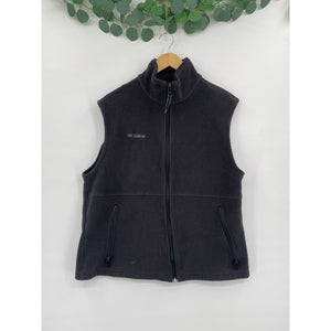 Columbia Mens Charcoal Black Zipper Fleece Vest  Large