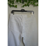 White AGOLDE 30 Los Angeles Riley High Rise Straight Crop Jeans