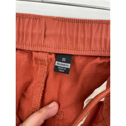 Carhartt Mens Terracotta Relaxed Fit Cargo Shorts Size 32
