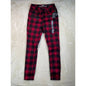 Hot Topic NWT Denim Hi Rise Super Skinny Red & Black Plaid Goth Punk Womans Pants Size 3