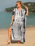 Tie-Dye V-Neck Half Sleeve Cover-Up | Woman's Style Collecion