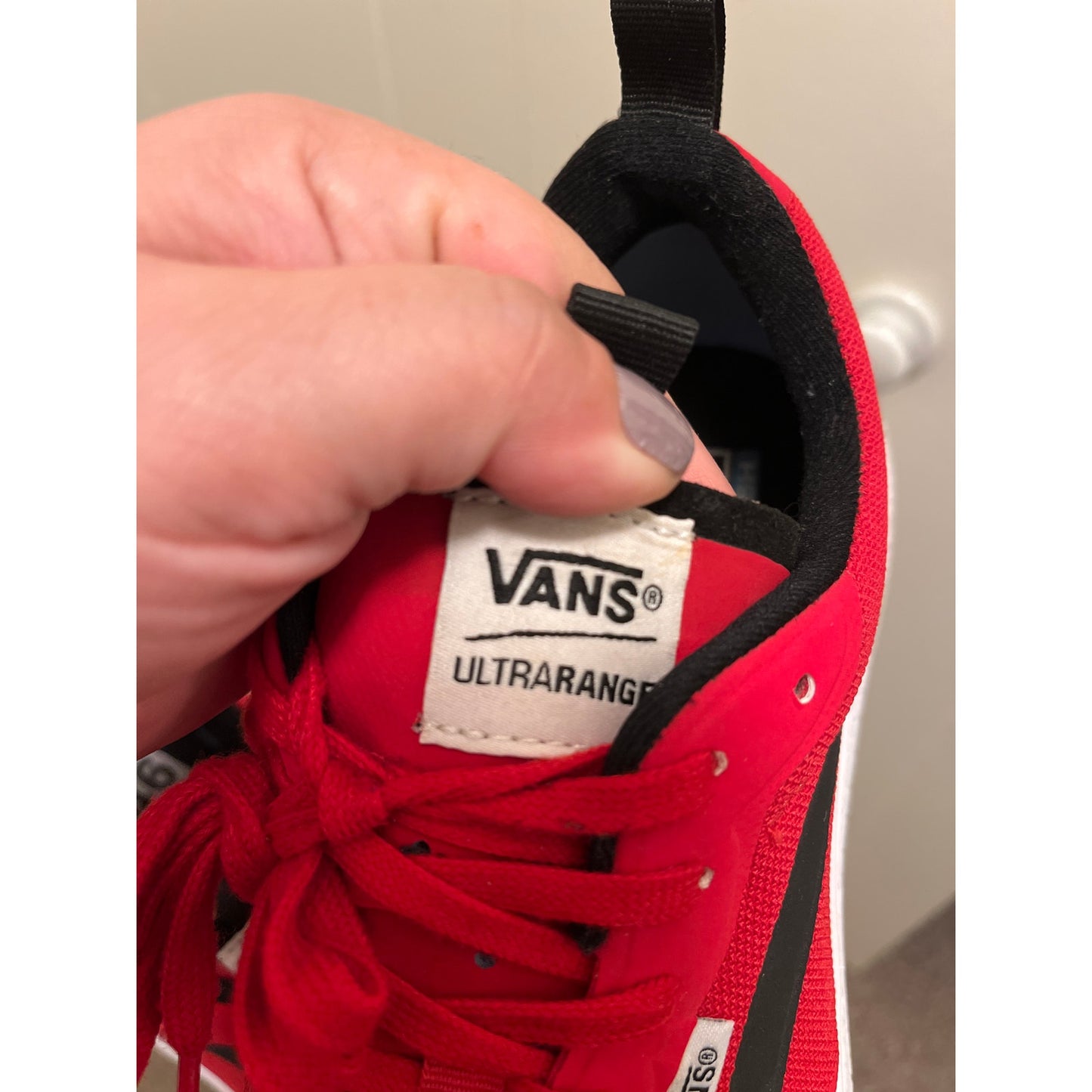 Vans UltraRange Red Mens Lace Up Comfort Sneakers 10