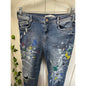 Zara Distressed Paint Splattered Light Wash Womans Jeans SZ4