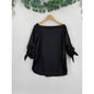NWOT TIBI Black Off the Shoulder 100% Cotton Size 2 Blouse