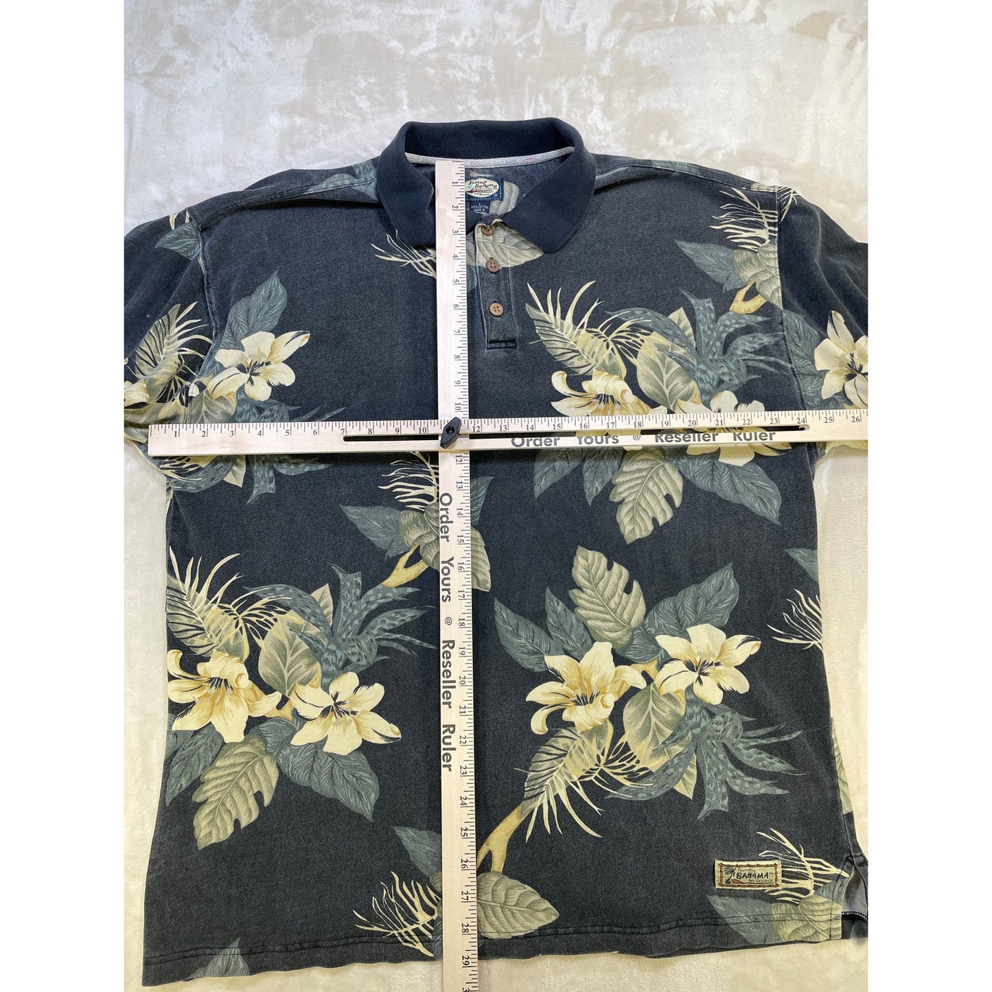 Vintage Men’s Tommy Bahama 100% Cotton Men’s Floral Polo Large