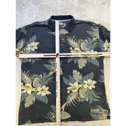 Vintage Men’s Tommy Bahama 100% Cotton Men’s Floral Polo Large