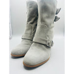 Woman’s Grey 37.5 Belstaff  Preloved Leather Boots zipper closure