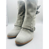 Woman’s Grey 37.5 Belstaff  Leather Boots zipper closure