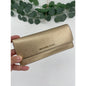 Micheal Kors Metalic Gold Jet Set Travel Saffiano Leather Wallet