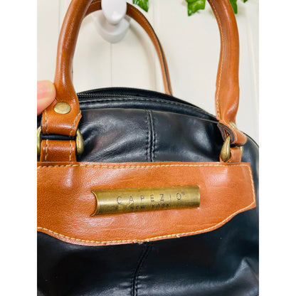 Vintage Capezio Genuine Leather Black & Brown Woman’s Purse