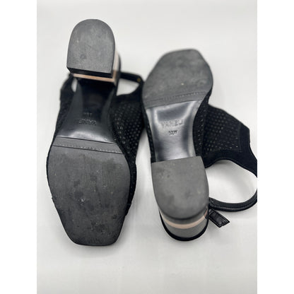 Black Vaneli Peep toe shoe with clear heel Size 8.5