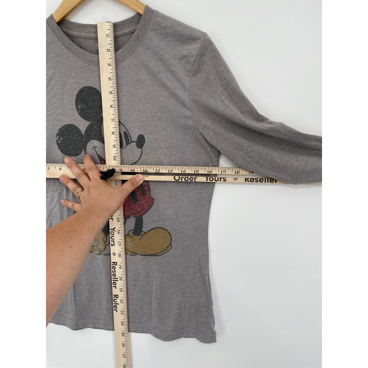Disneyland Mickey Mouse Vintage Retro Y2K Style Grey Long Sleeve