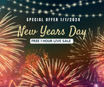 New Years Day 1 hour FREE FB Live Sale @thegudestoreouse