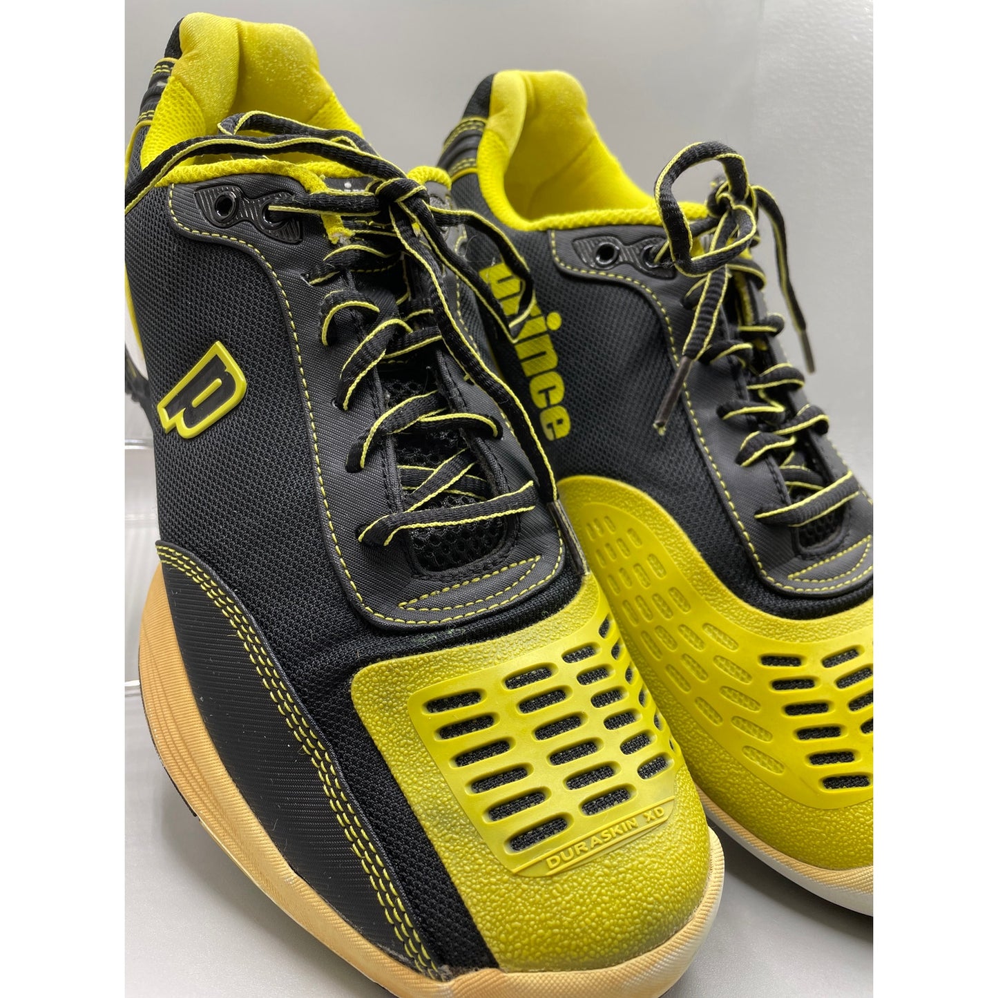 Prince Rebel 2 Black & Yellow Tennis Lace Up Mens Sneakers 11.5