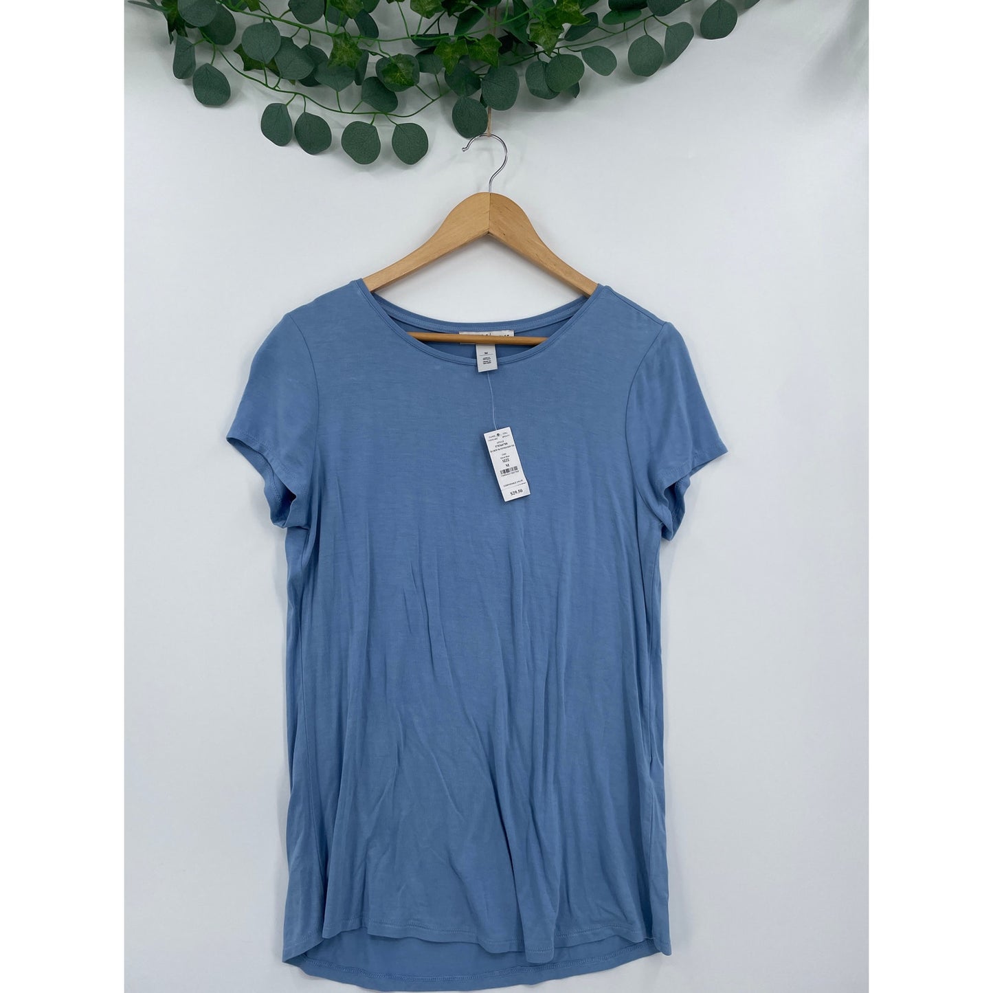 Womans NWT WhiteHouse BlackMarket Sky Blue Soft Blouse Med