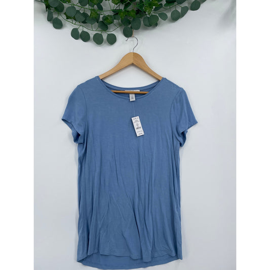 Womans NWT WhiteHouse BlackMarket Sky Blue Soft Blouse Med
