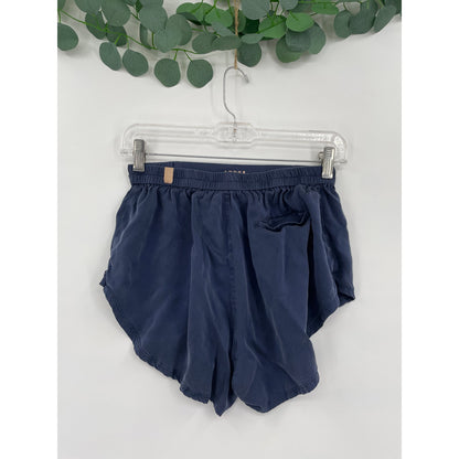Lunya %100 Silk Pajama Set Black Tank and Navy Shorts XS