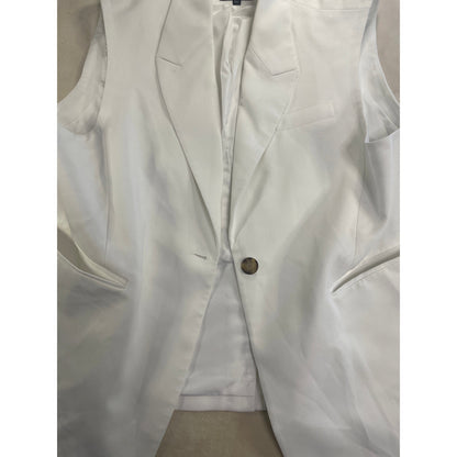 Mina Self Woman’s White One Button Blazer Vest XXL