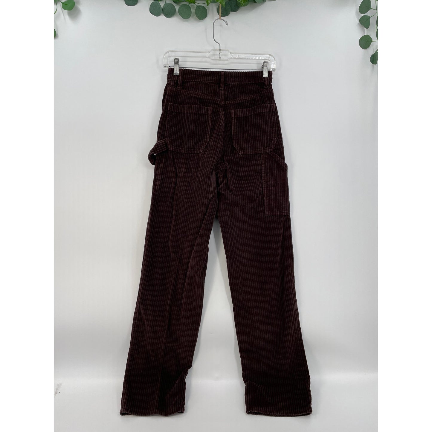 Pacsun Brown Corduroy 90's Boyfriend Carpenter Straight Wide Pants Size 25