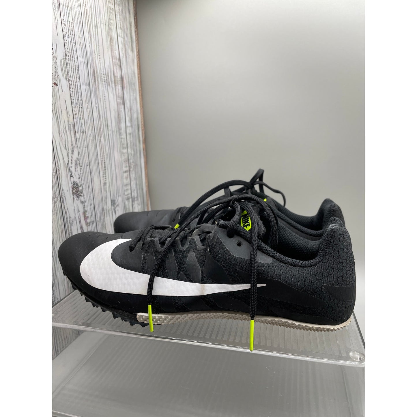 Nike Black Zoom Rival S Racing Men’s Track Cleats Lace Shoes *No Spikes 7