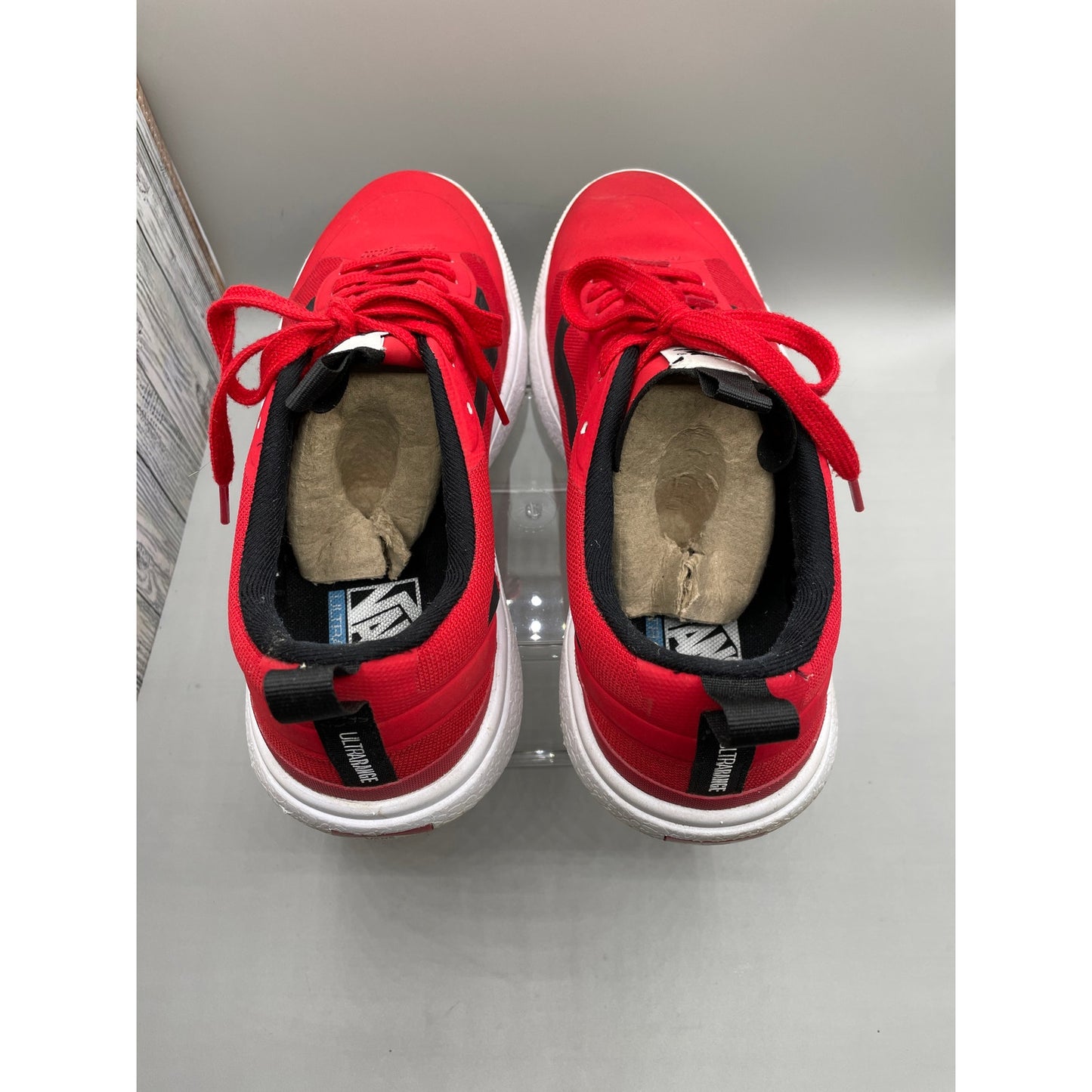 Vans UltraRange Red Mens Lace Up Comfort Sneakers 10