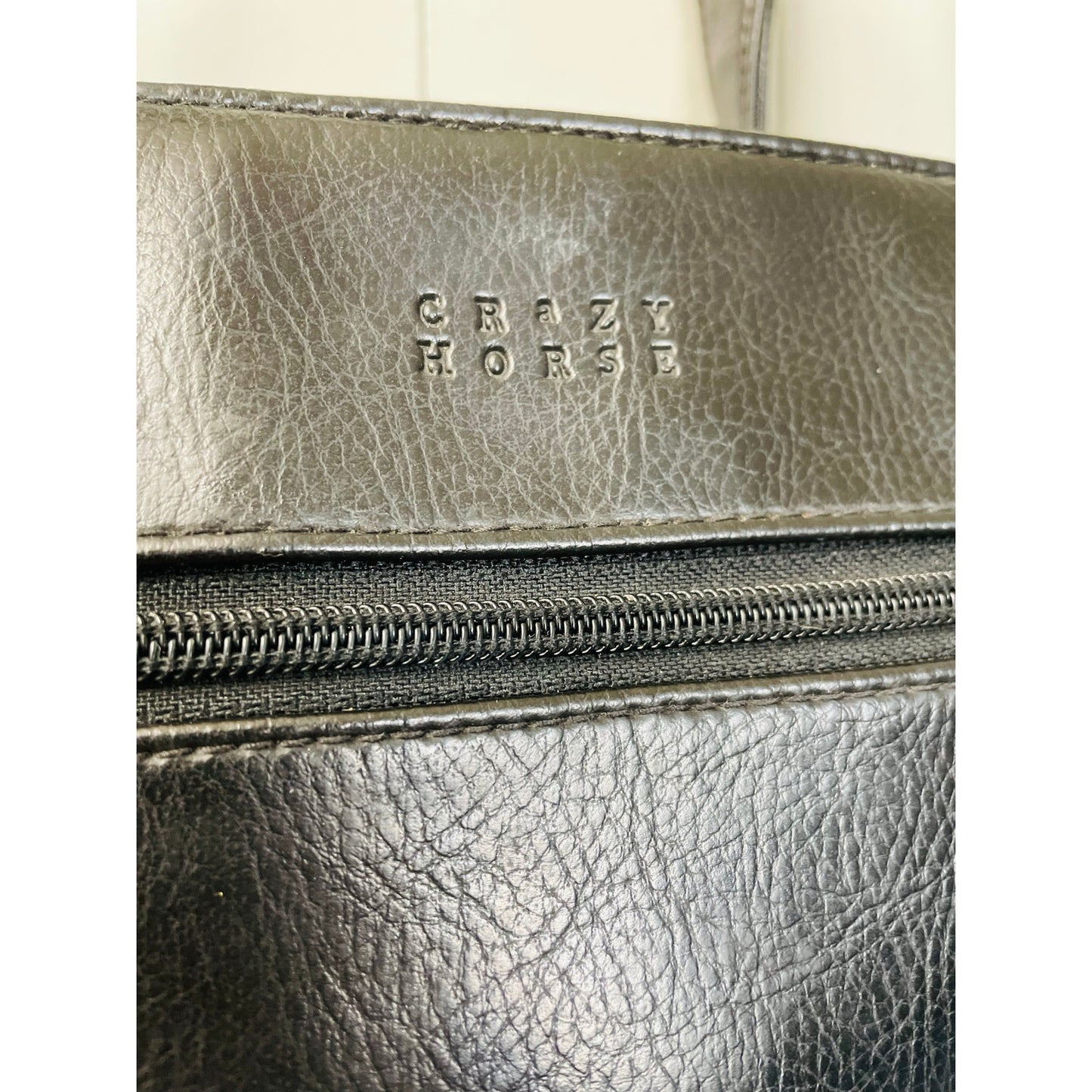 Crazy Horse Vintage Black Double Strap Vintage Purse by Liz Claiborne