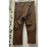 Women’s NYDJ Mom Jeans Brown Tummy Tuck Straight Loose Fit Size 12