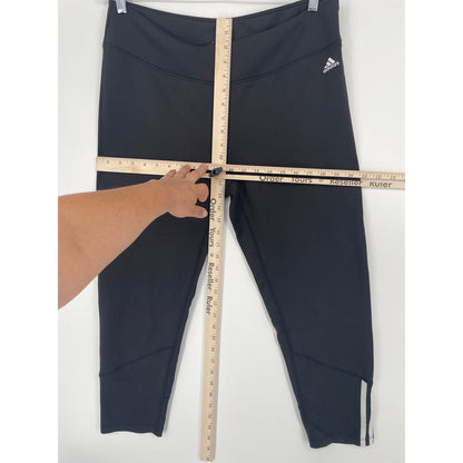 Adidas Womans Gold Black Athletic Leggings XL