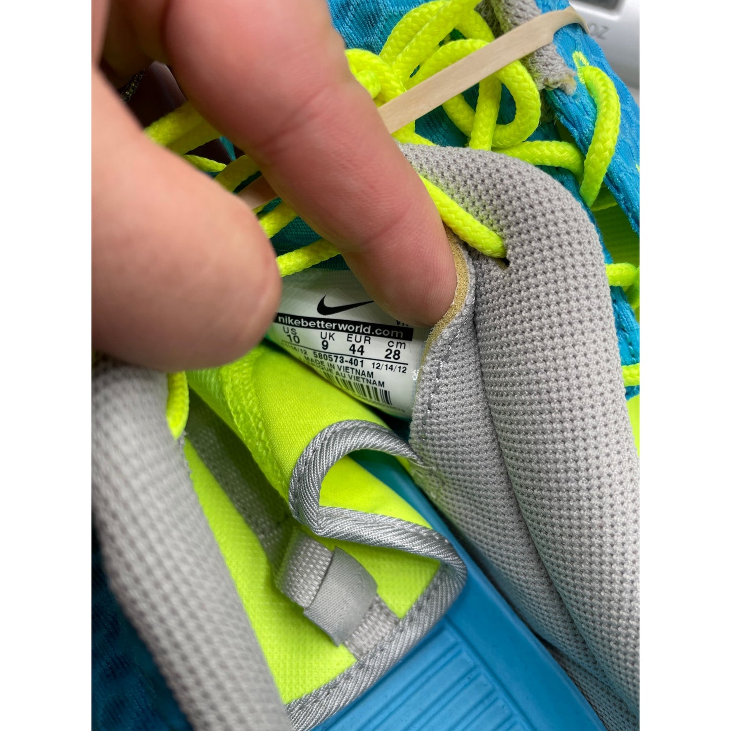 Nike Men's Roshe Run One FB Current Blue Lime 10