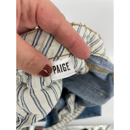 Paige Medium Wash Carter Slim Mid Rise Straight Leg Denim Jeans Size 28