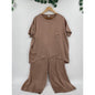 Lunya %100 Silk Pajama Neutral Nude 2 Piece Set Top and Bottom XS