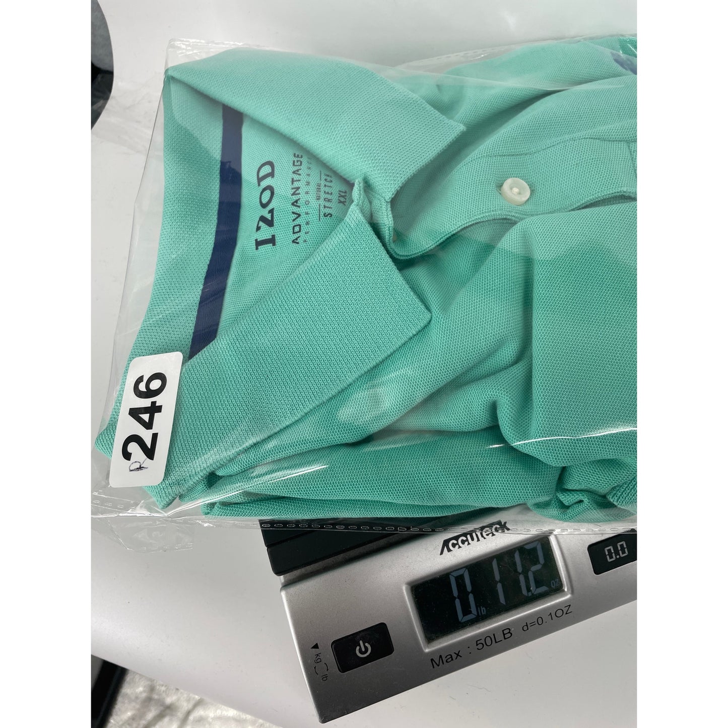 Izod Advantage Performance Natural Stretch Teal Mens Polo XXL