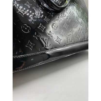Louis Vuitton Black Patton Leather Vernis Alma GM Noir Magnetique Designer Bag