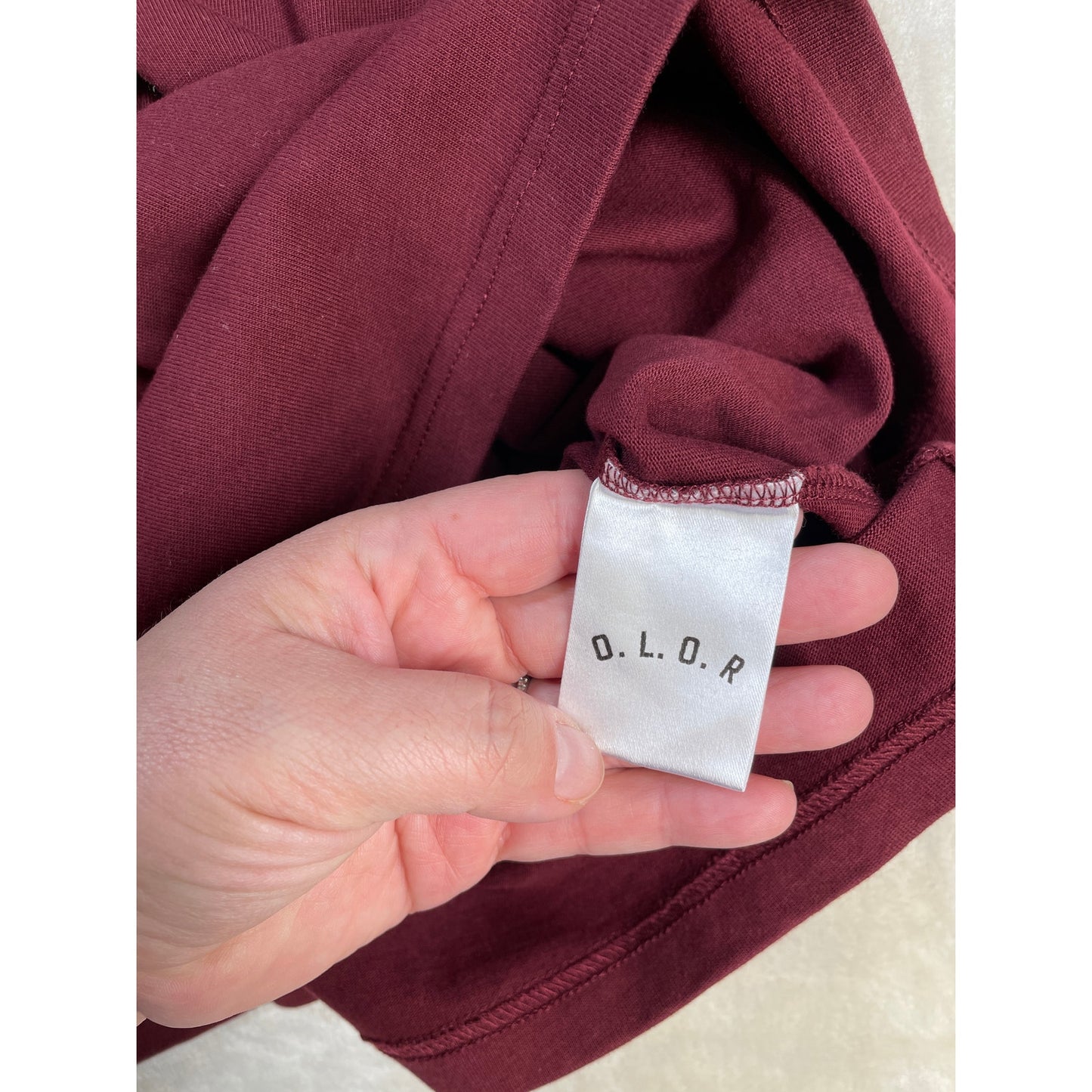 Our Lady Of Rocco “by appointment only”NWT  Cotton Solid Burgundy T-shirt S